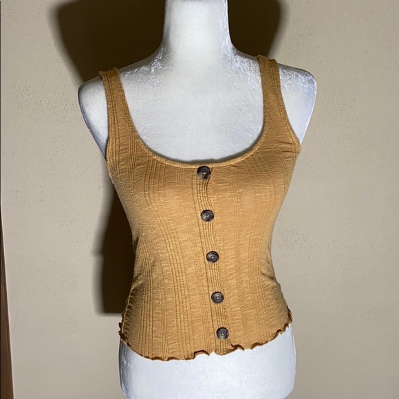 Aeropostale Tops - Aeropostale button down tan tank top